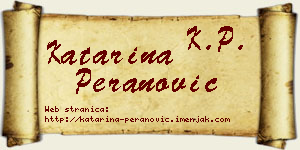 Katarina Peranović vizit kartica